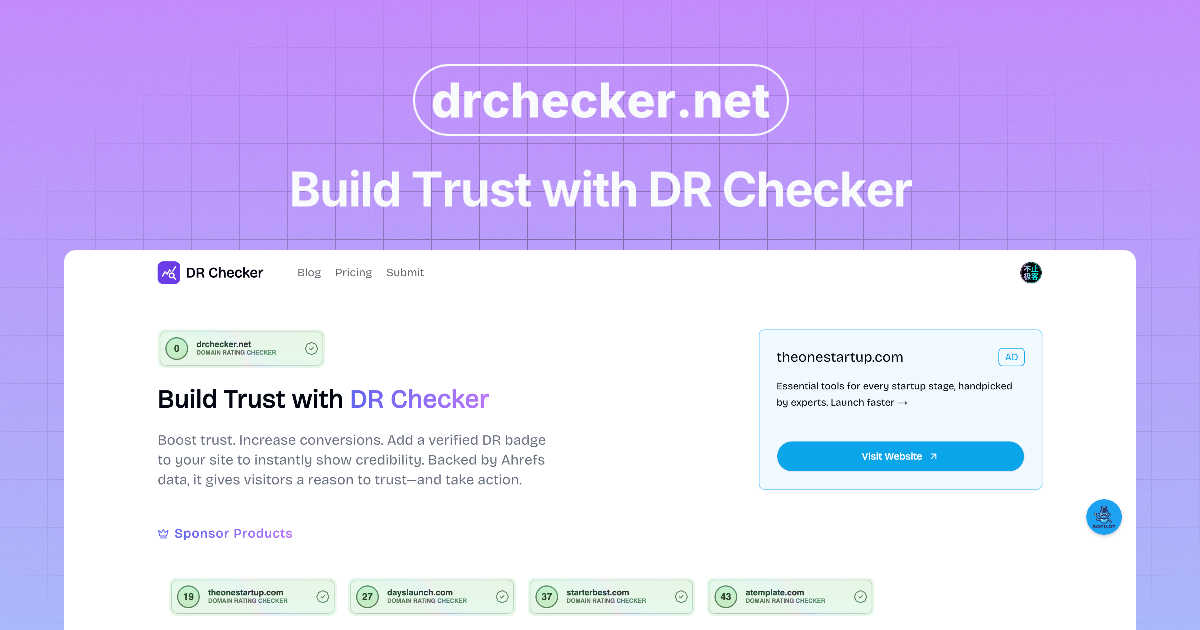 DR Checker interface and professional features