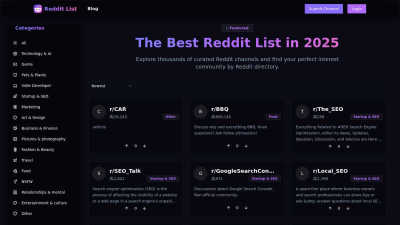 Reddit List - AI tool for Lifestyle & Entertainment