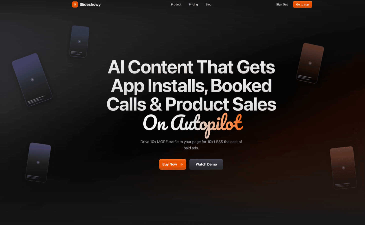 Slideshowy interface and professional features