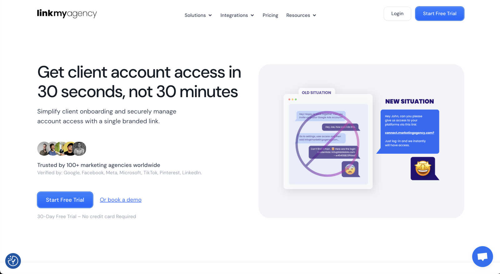LinkMyAgency interface and professional features