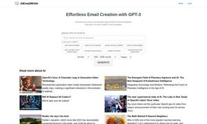 AI Email Writer Website