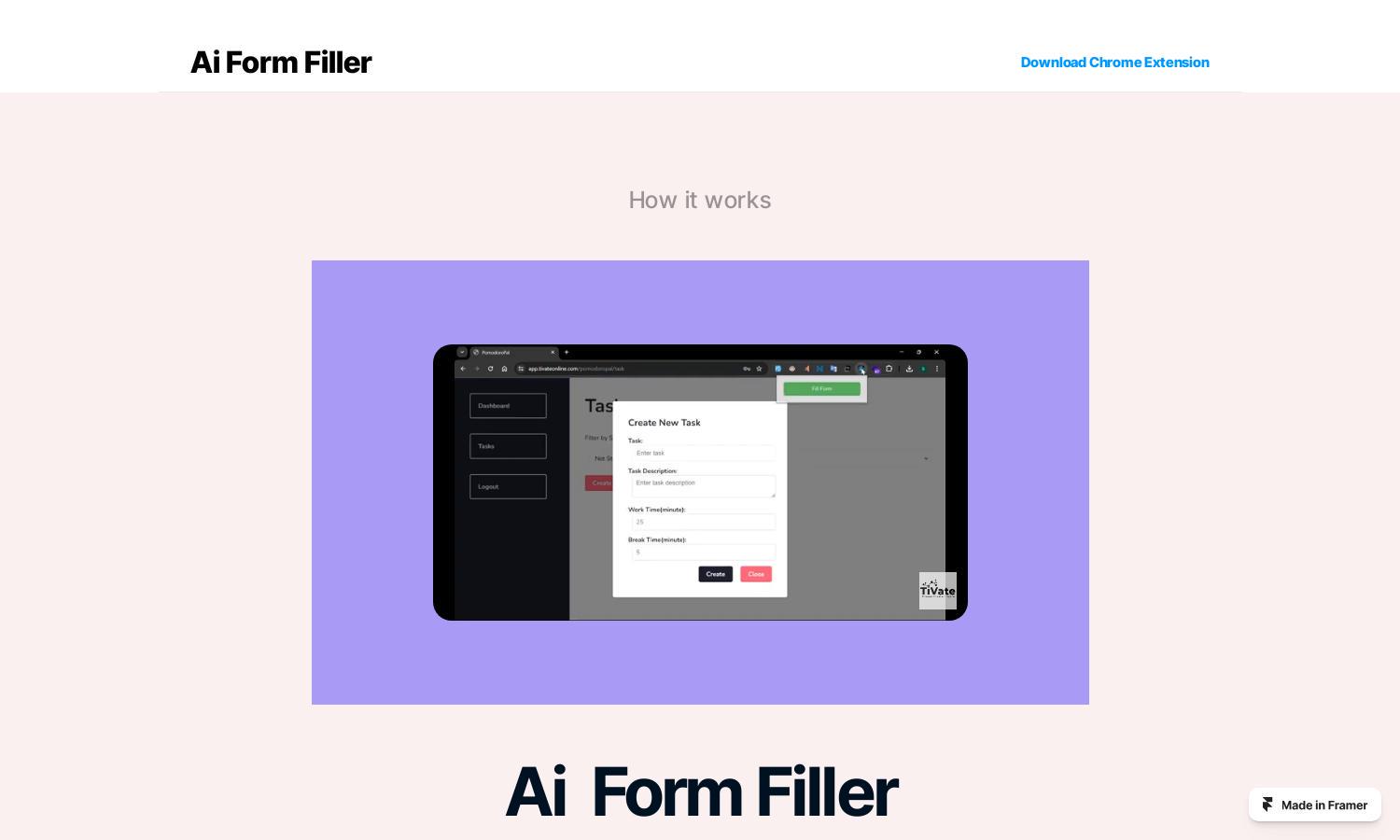 Ai Form Filler Website