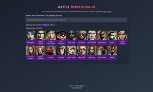 Artist Interview.ai Website