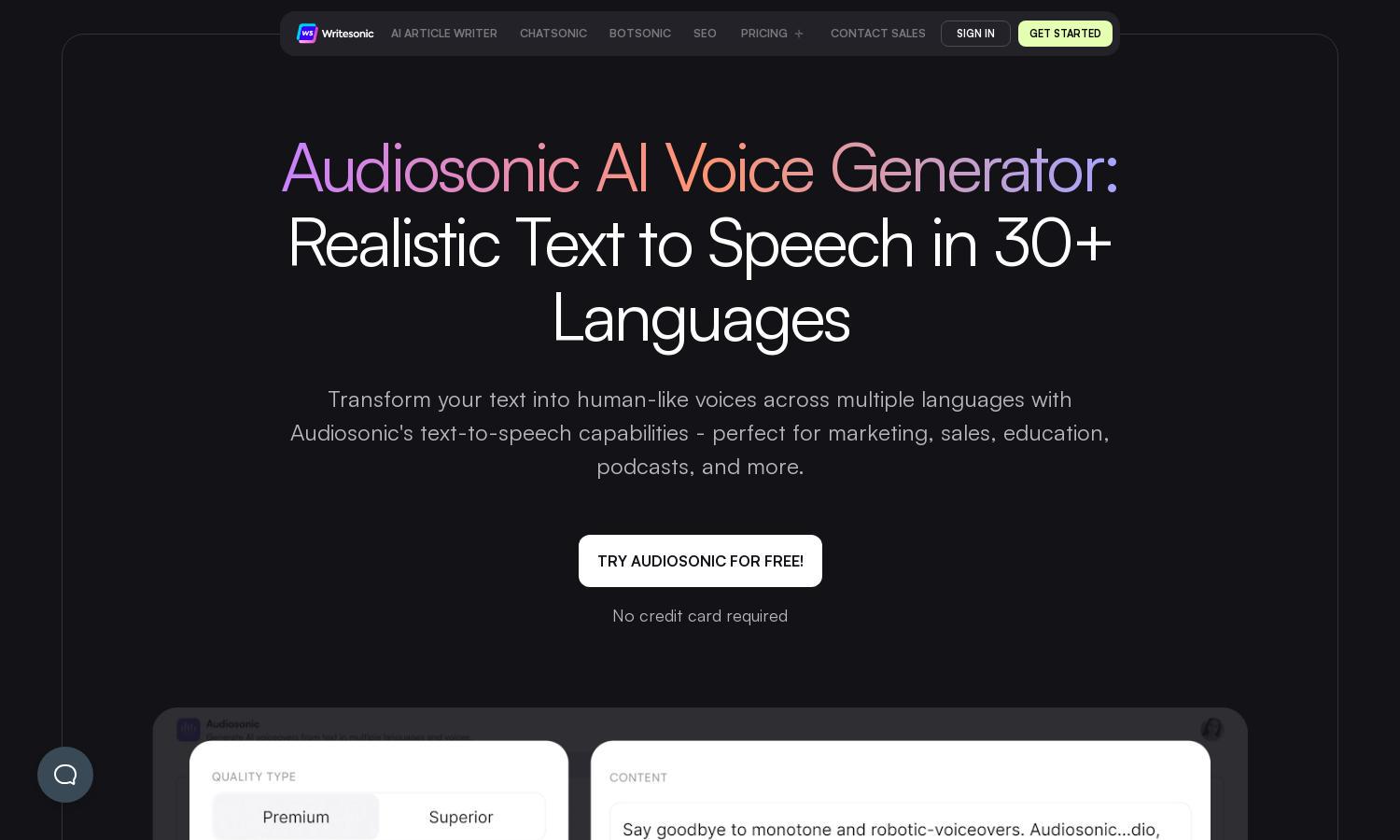 Audiosonic Website