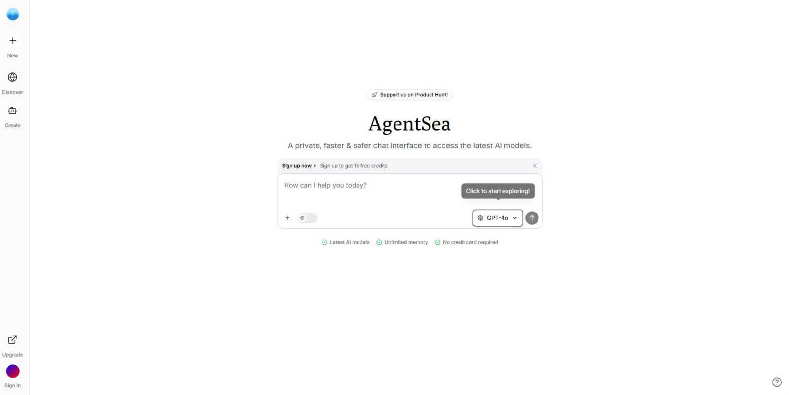 AgentSea interface and professional features