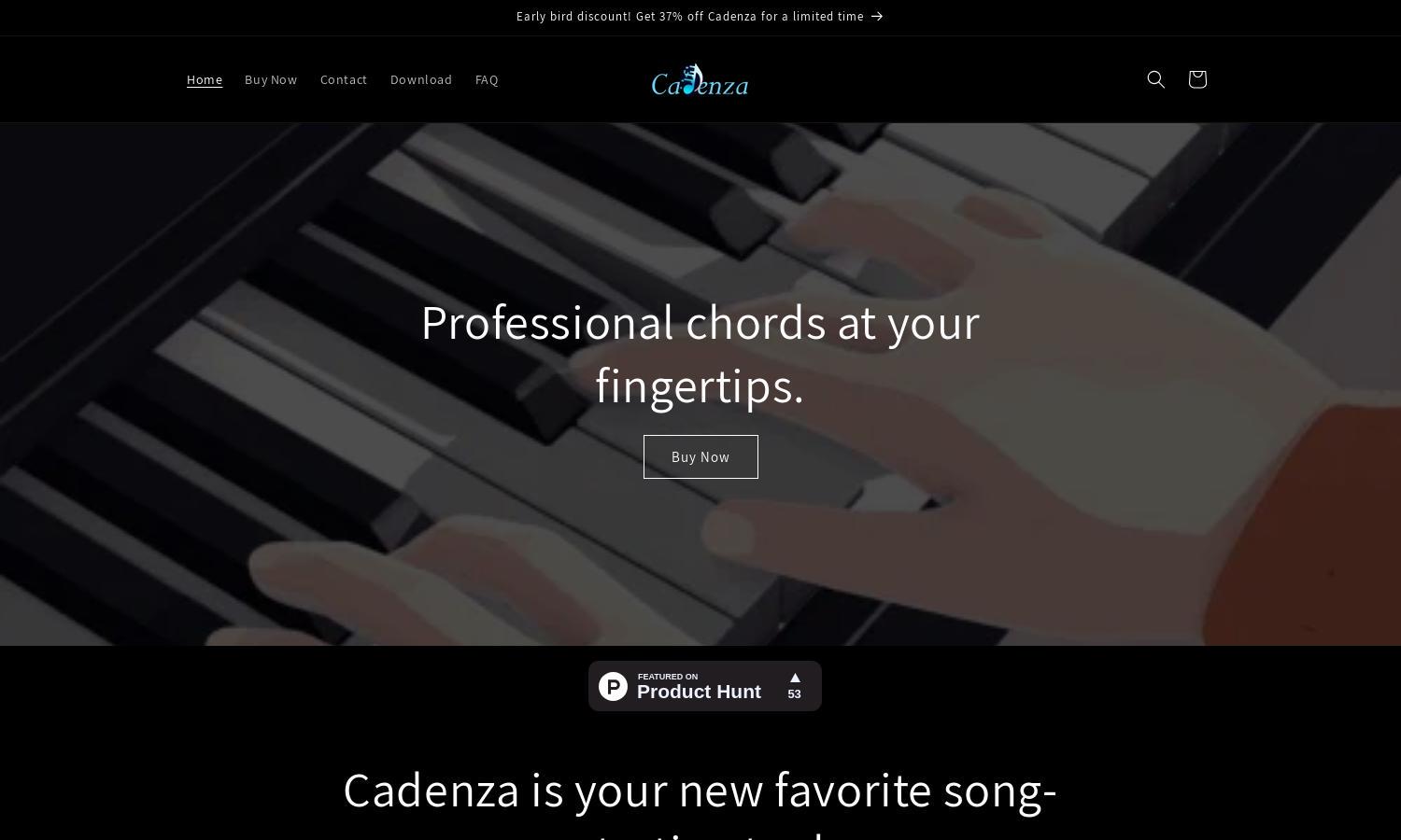 Cadenza AI for Music Production Website