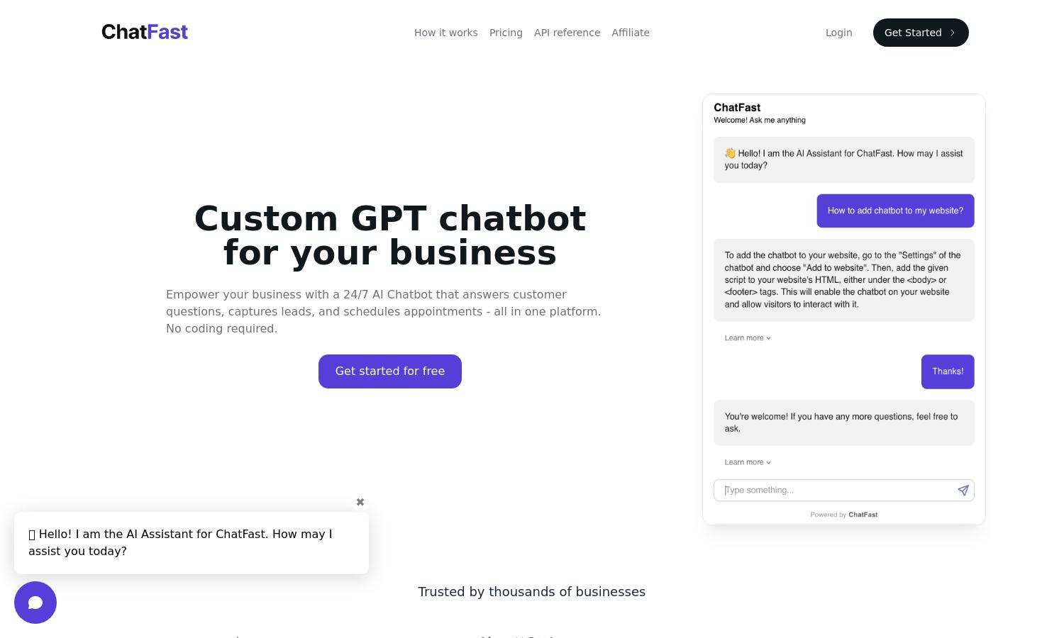 ChatFast Website