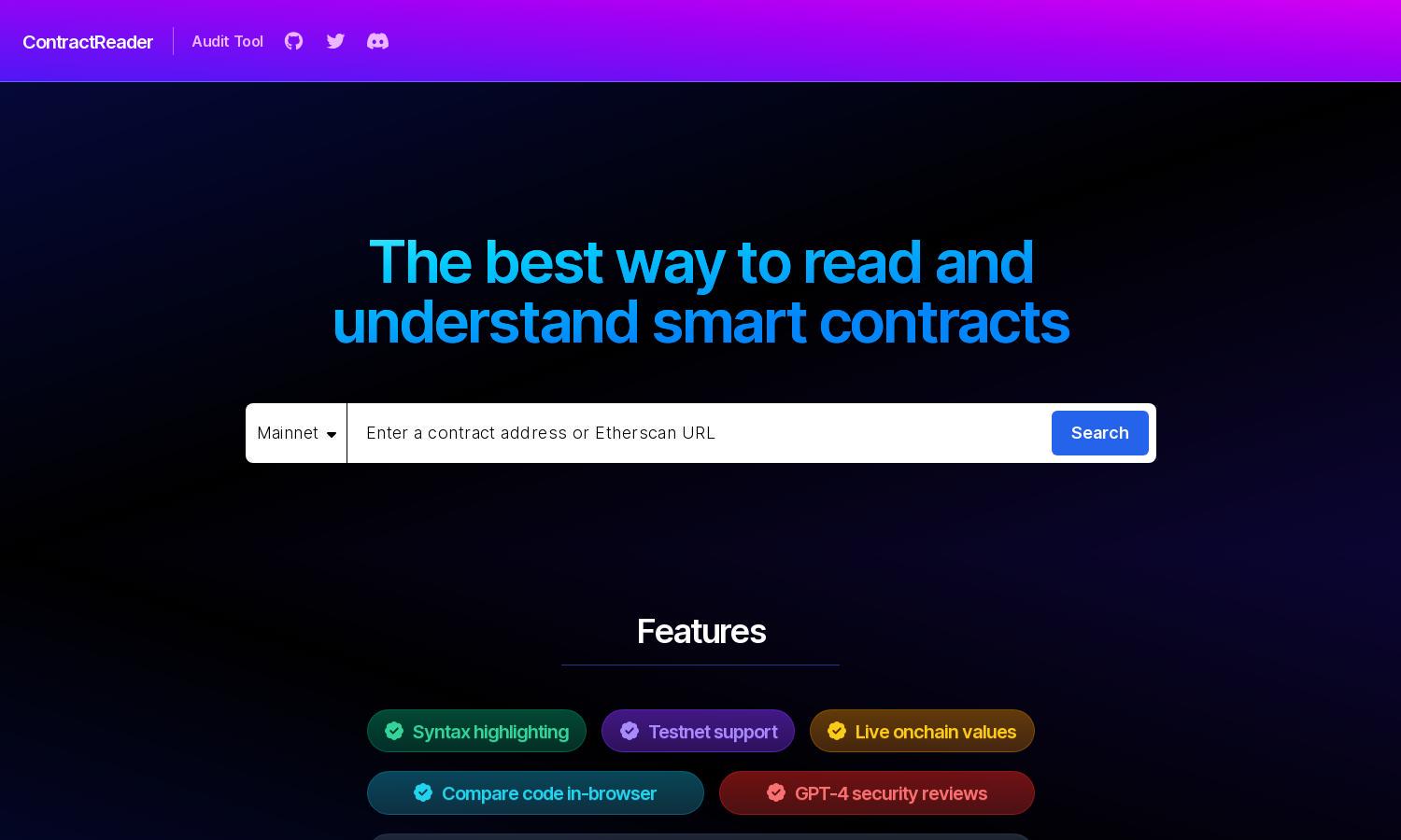 ContractReader Website