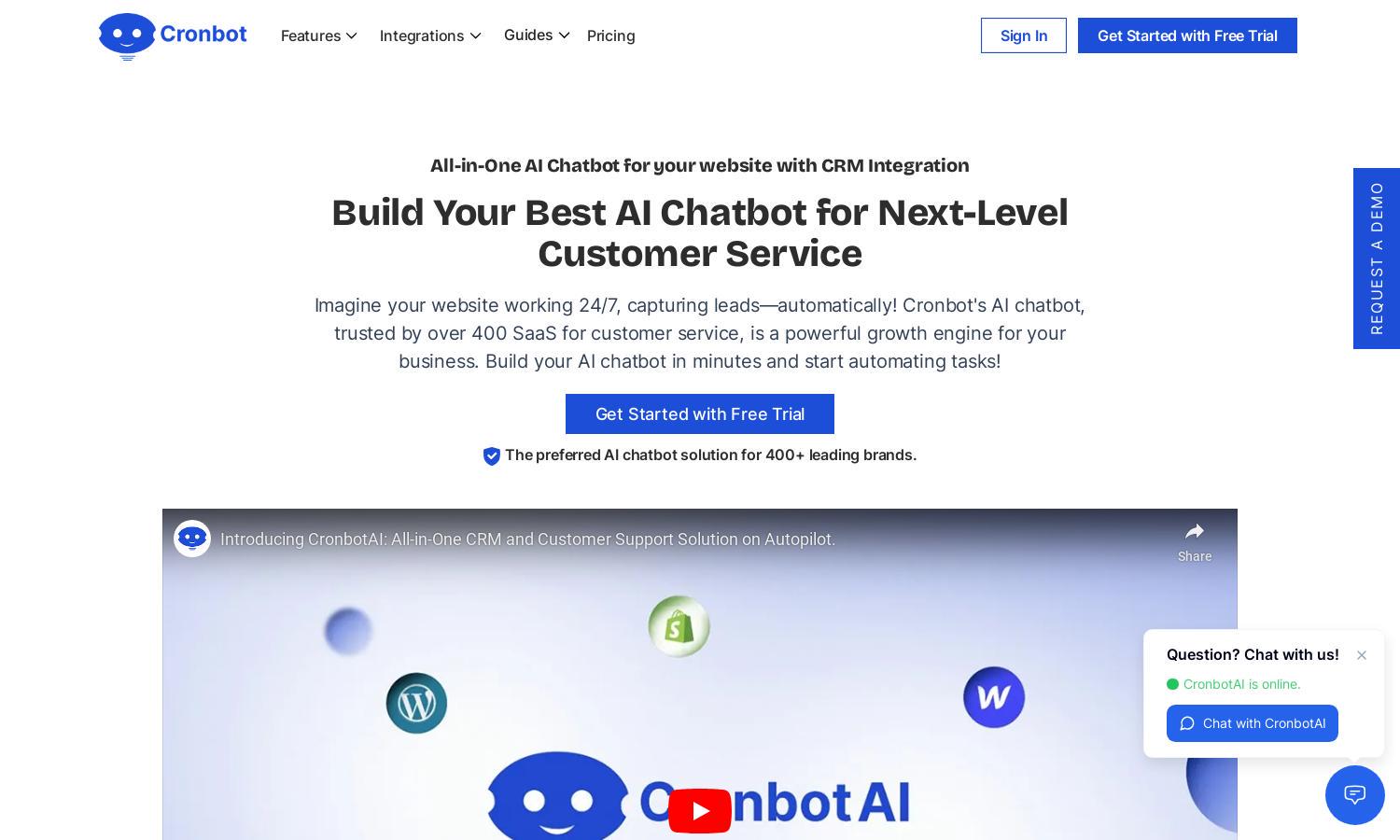 Cronbot Website