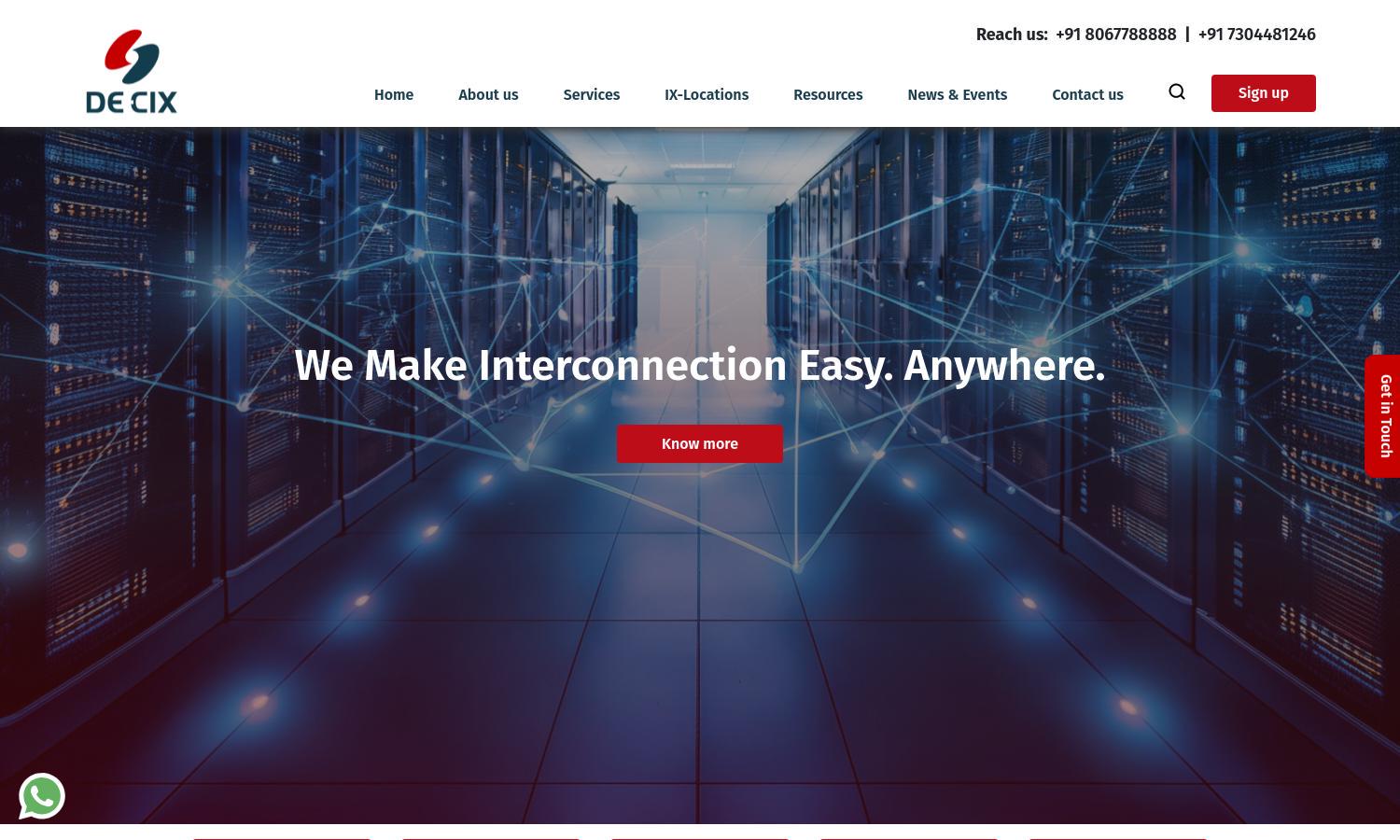 DE-CIX India Website