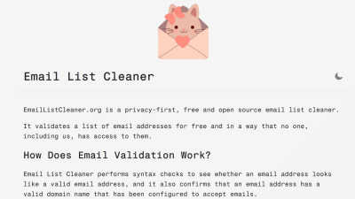 Email List Cleaner - product for productivity
