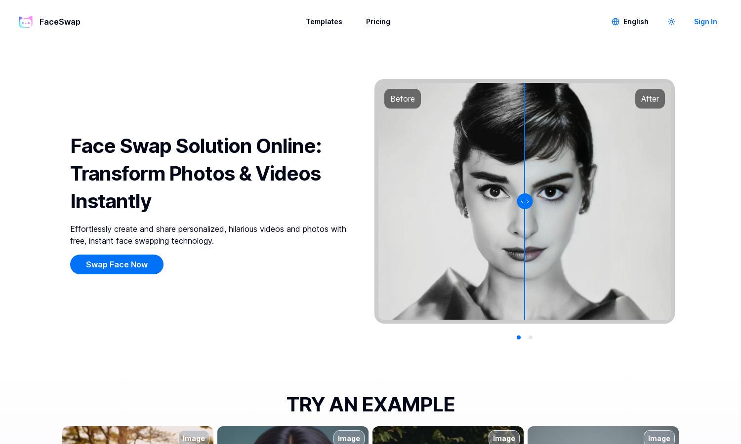 Face Swap Solution Online Website