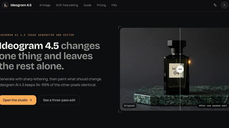 ideogram-45 application interface and features