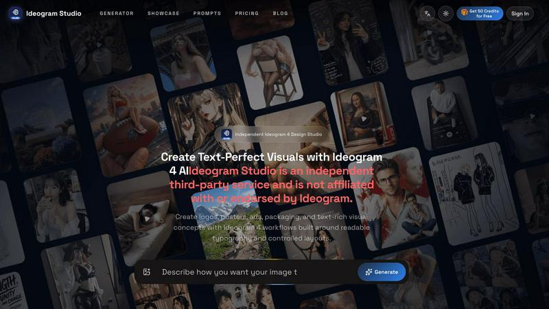 Ideogram Studio application interface and features