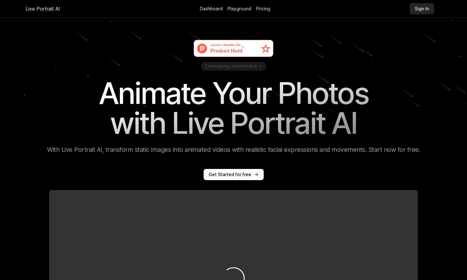 Live Portrait AI Website