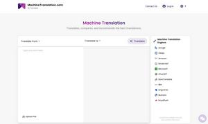 MachineTranslation.com Website