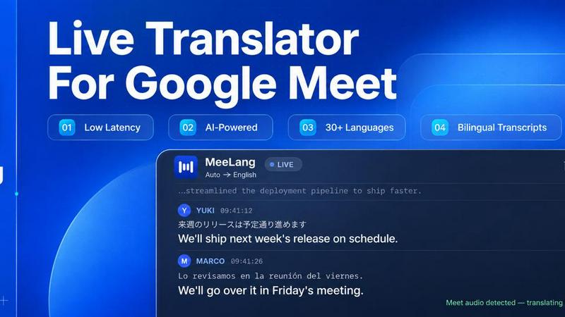 MeeLang application interface and features