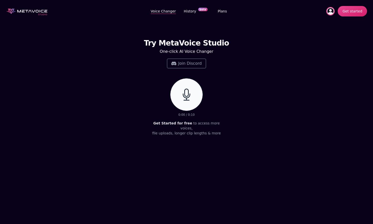 MetaVoice Studio Website