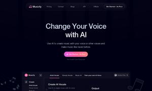Musicfy AI Website