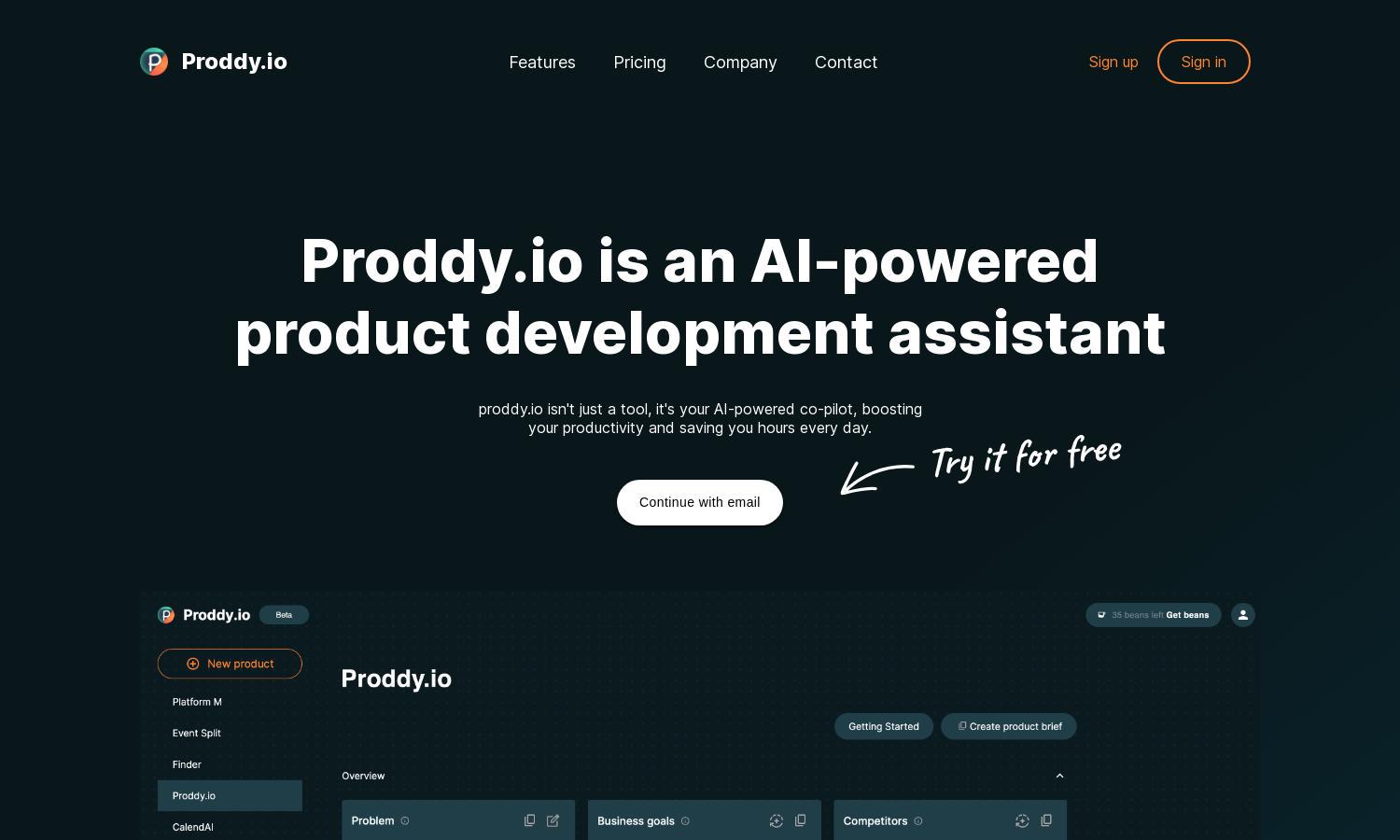 Proddy.io Website