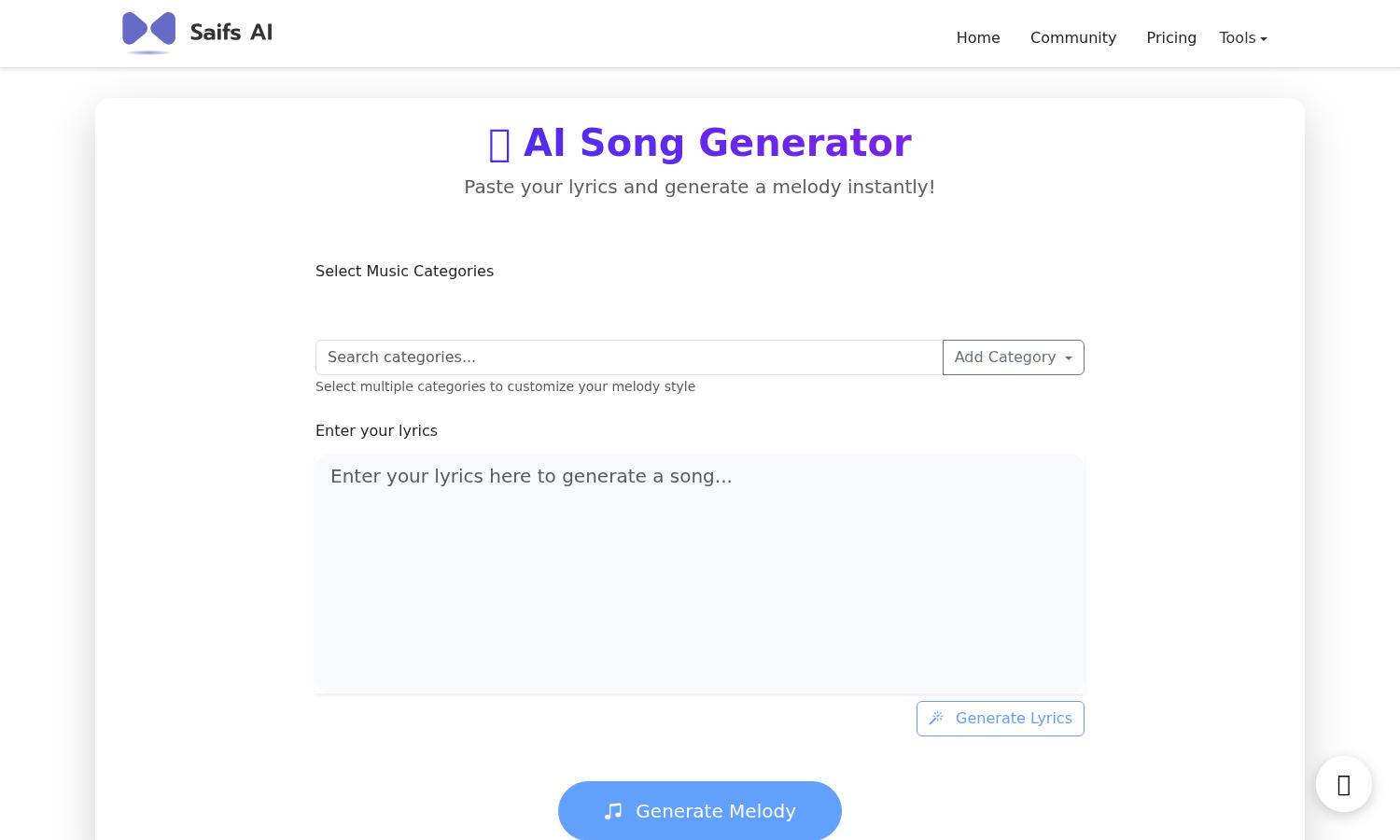Saifs AI Website