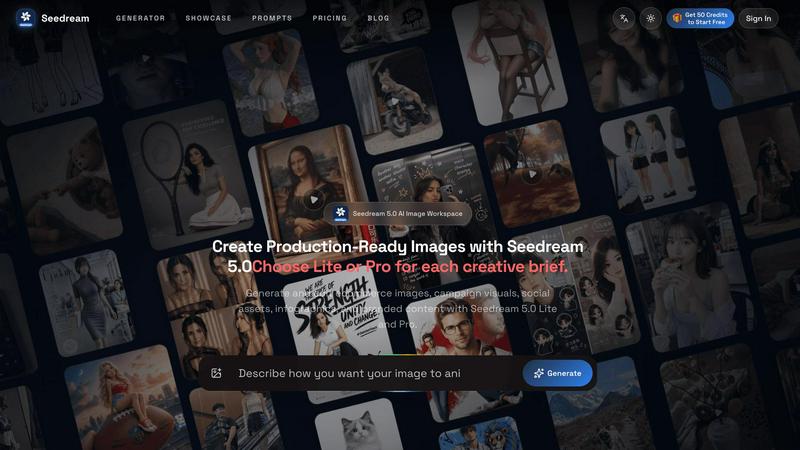 Seedream 5.0 application interface and features