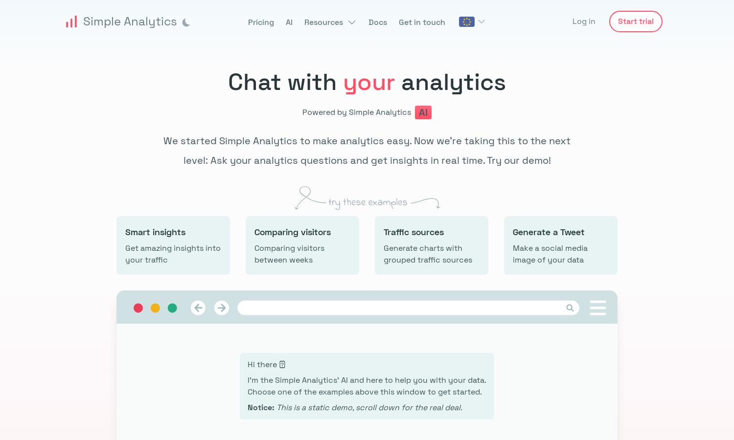 Simple Analytics Website