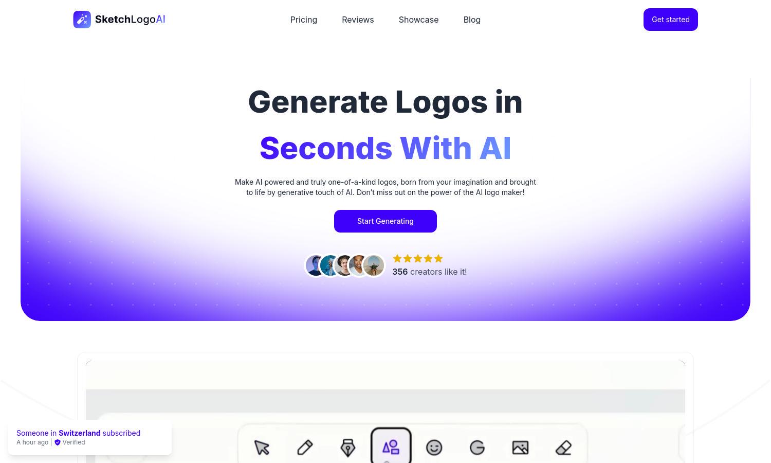 Sketch Logo AI Website