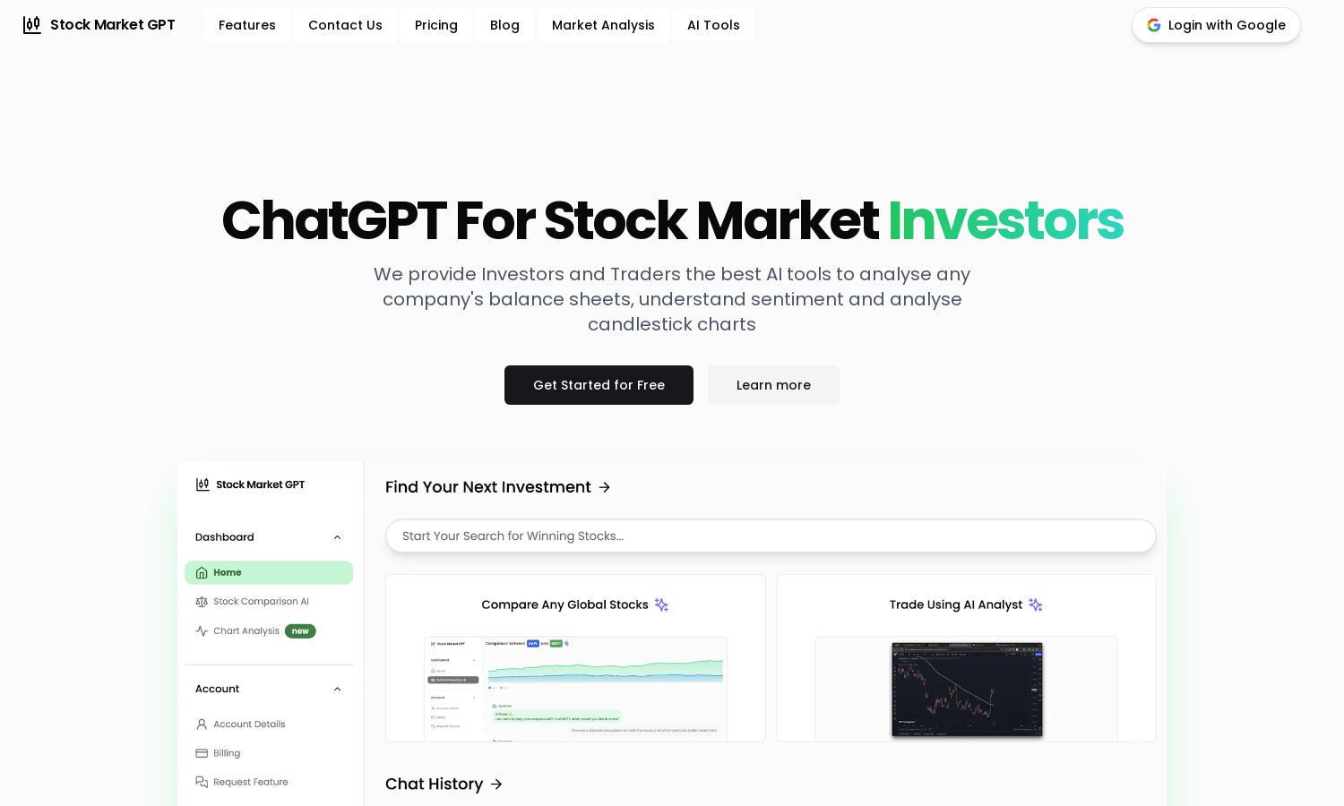 Stock Market GPT Website