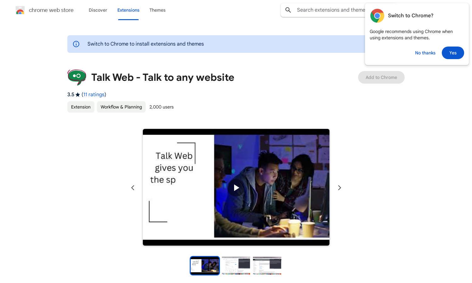 Talk Web Website