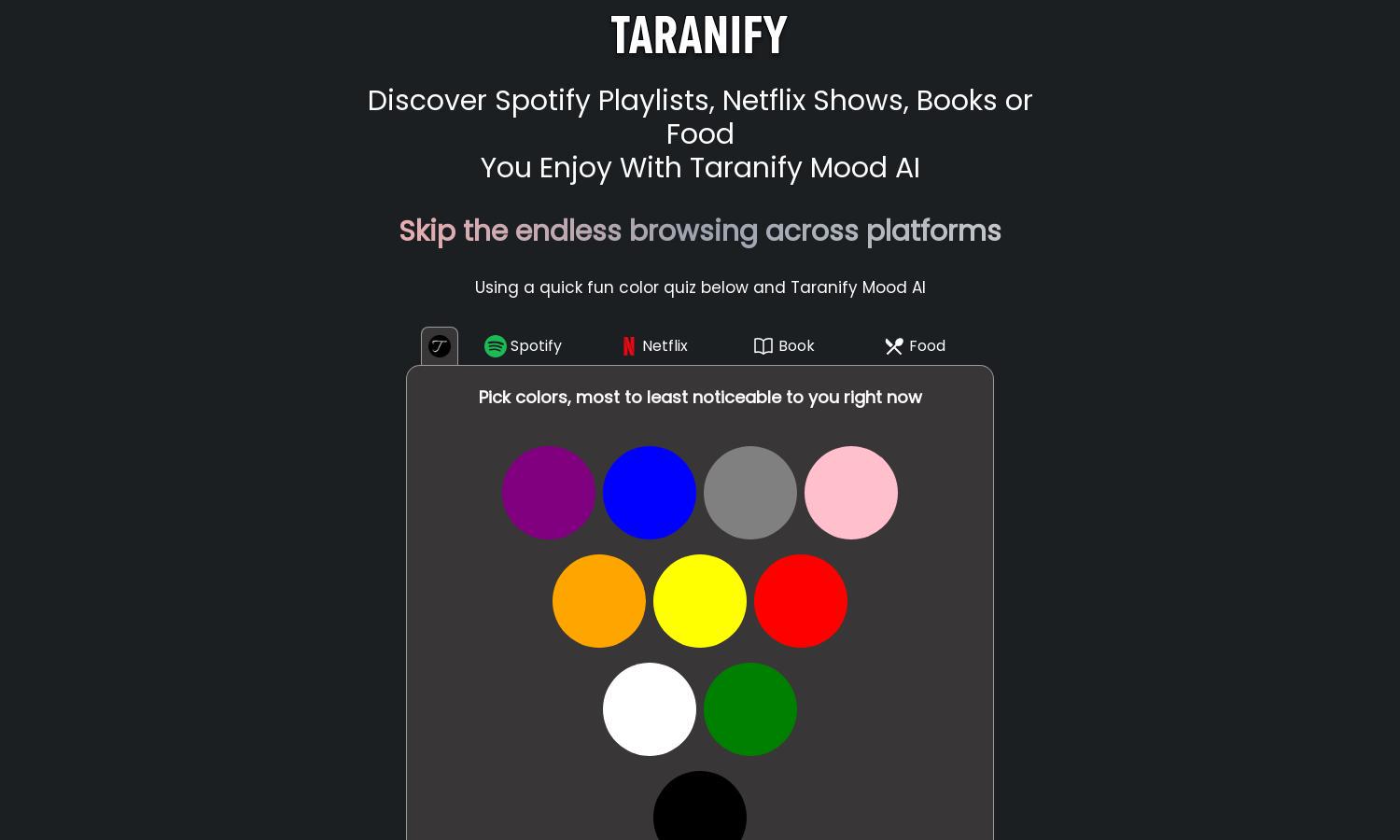 Taranify Website