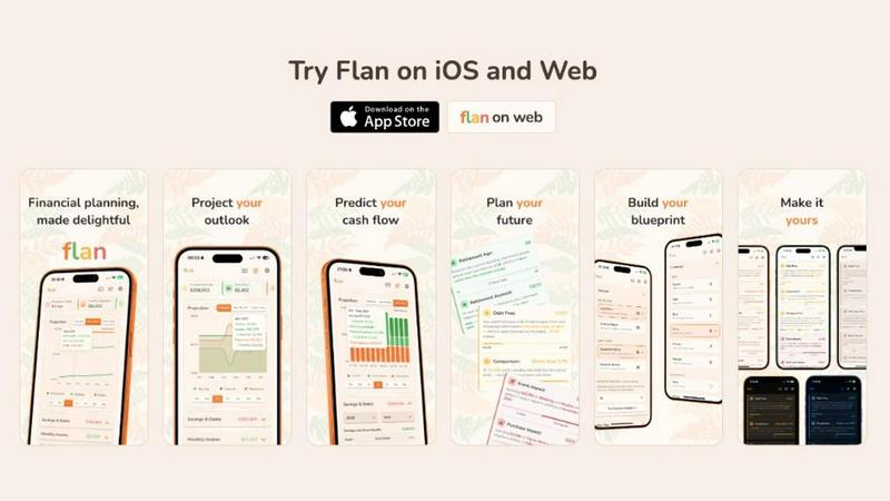 Flan application interface and features