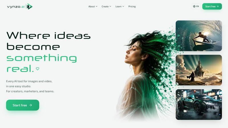 Vynzo application interface and features
