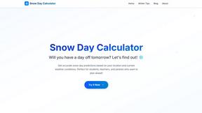 Snow day Calculator - product for productivity
